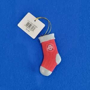 NWT Scarlet and Gray Ohio State Christmas Ornament / OSU / Stocking